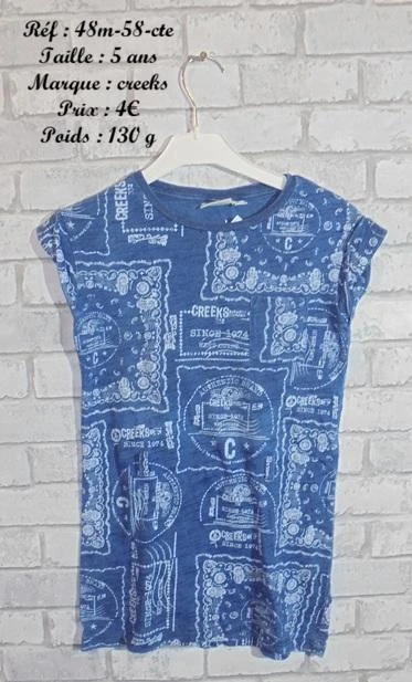 Robe 5 ans Creeks (48m-58-cte)